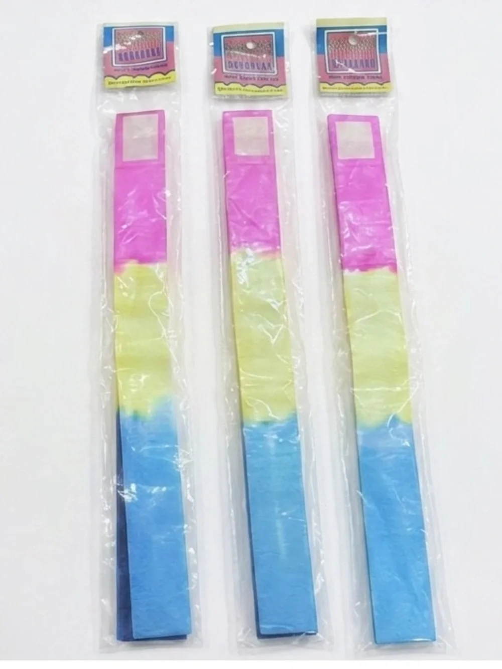 Vibrant Pink, Yellow, and Blue Party Streamers